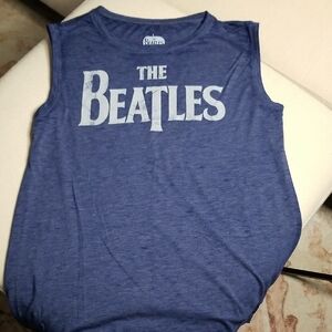 Blue The Beatles Sleeveless Top